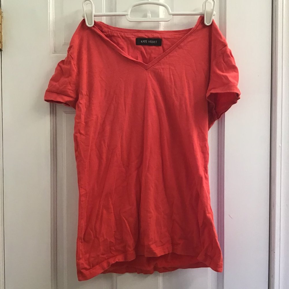 Red Kate Velvet T-Shirt